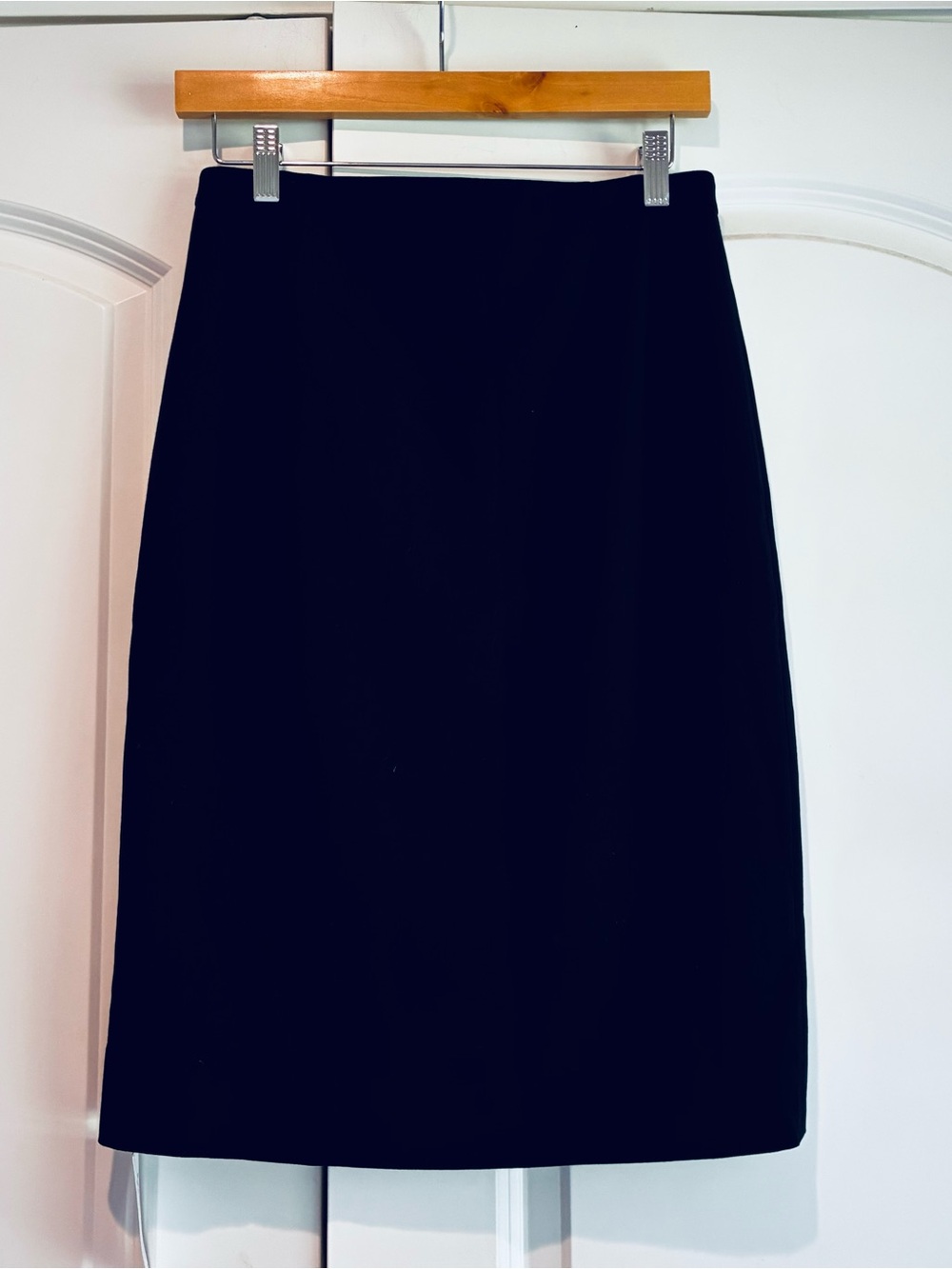 MM Lafleur Black Pencil Skirt LIght Twill Lined Size 6 NWT